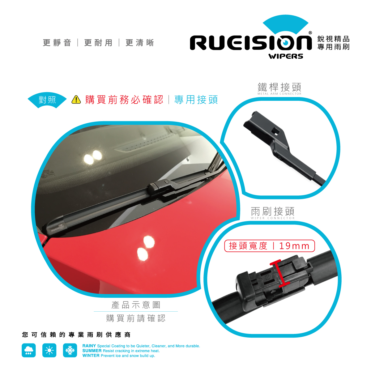 BMW 2系列 F45 2AT 雨刷接頭對照圖 - 原車接頭免轉接直上 - 銳視 RUEISION